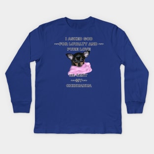 Adorable Chihuahua Puppy Kids Long Sleeve T-Shirt